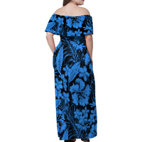 Matching Couple Hawaiian Outfits Polynesian Matching Tropical Outfits For Couples Blue LT6 - Polynesian Pride