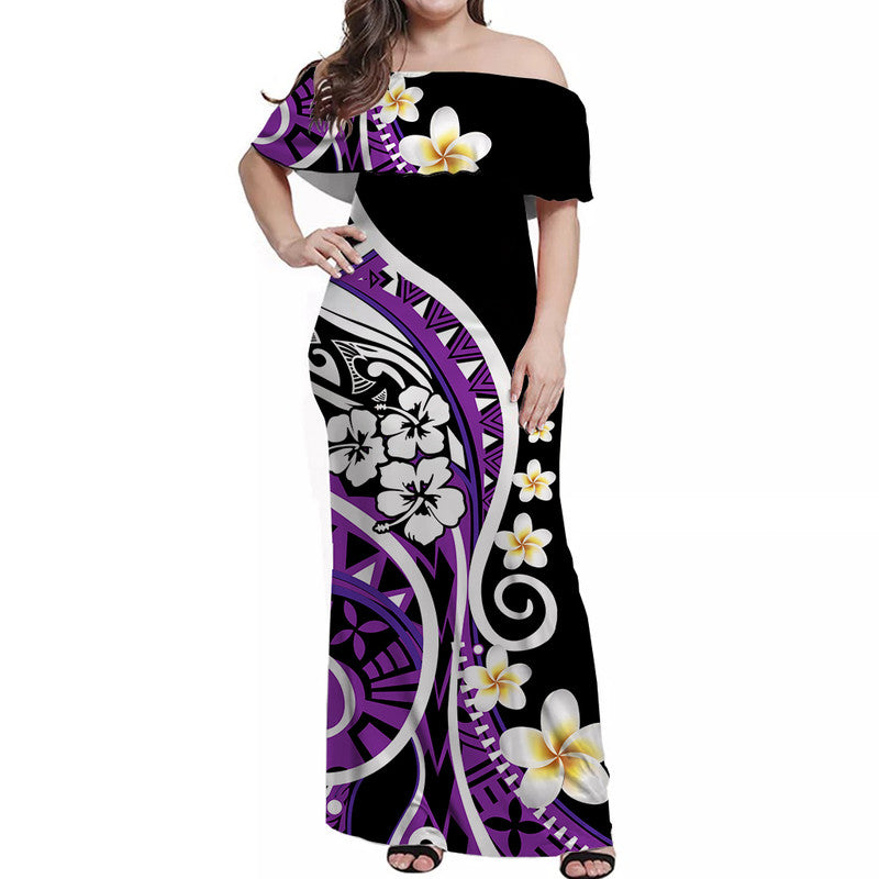 Plumeria Polynesian Matching Dress and Hawaiian Shirt Trending Purple LT6 - Polynesian Pride