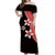 Polynesian Matching Dress and Hawaiian Shirt with Plumeria Flower Red LT6 - Polynesian Pride