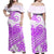 Polynesian Tribal Tattoo Retro Couple Off Long Dress and Hawaiian Shirt Purple Screen Color LT9 - Polynesian Pride