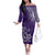 Hawaii Summer Couples Matching Outfits Combo Long Sleeve Dress Mix Polynesian Purple LT6 - Polynesian Pride