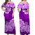 Polynesian Flower Tribal Matching Dress and Hawaiian Shirt Purple LT9 - Polynesian Pride