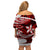 Polynesian Tribal Off Shoulder Short Dress Red LT6 - Polynesian Pride