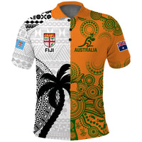 Fiji And Australia Rugby Polo Shirt World Cup 2023 Together LT14 Gold - Polynesian Pride
