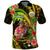 Custom Photo Polynesian Countries Polo Shirt Flowers Hammerhead Shark With Coat of Arms CTM14 - Polynesian Pride