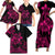 Polynesian Matching Outfit For Family Plumeria Flowers Bodycon Dress Hawaiian Shirt Polynesian Tribal Pink Vibe LT9 - Polynesian Pride