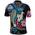 Custom Photo Polynesian Shark Tattoo Polo Shirt Beauty Pacific Flowers CTM09 - Polynesian Pride