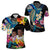 Custom Photo Polynesian Shark Tattoo Polo Shirt Beauty Pacific Flowers CTM09 - Polynesian Pride