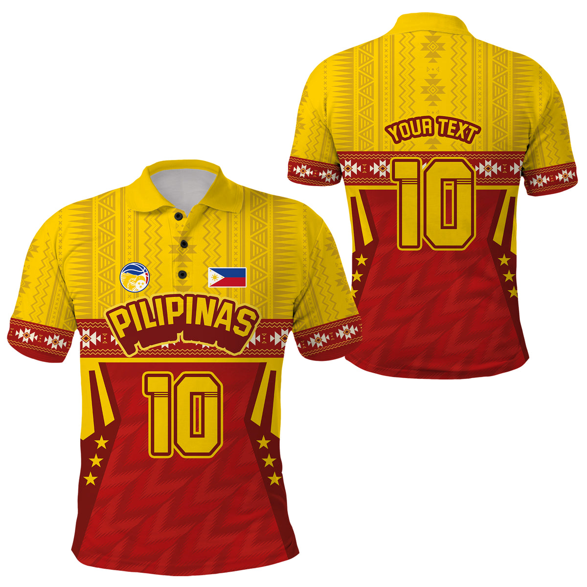 Philippines Basketball Polo Shirt Gilas Pilipinas LT03 Yellow - Polynesian Pride