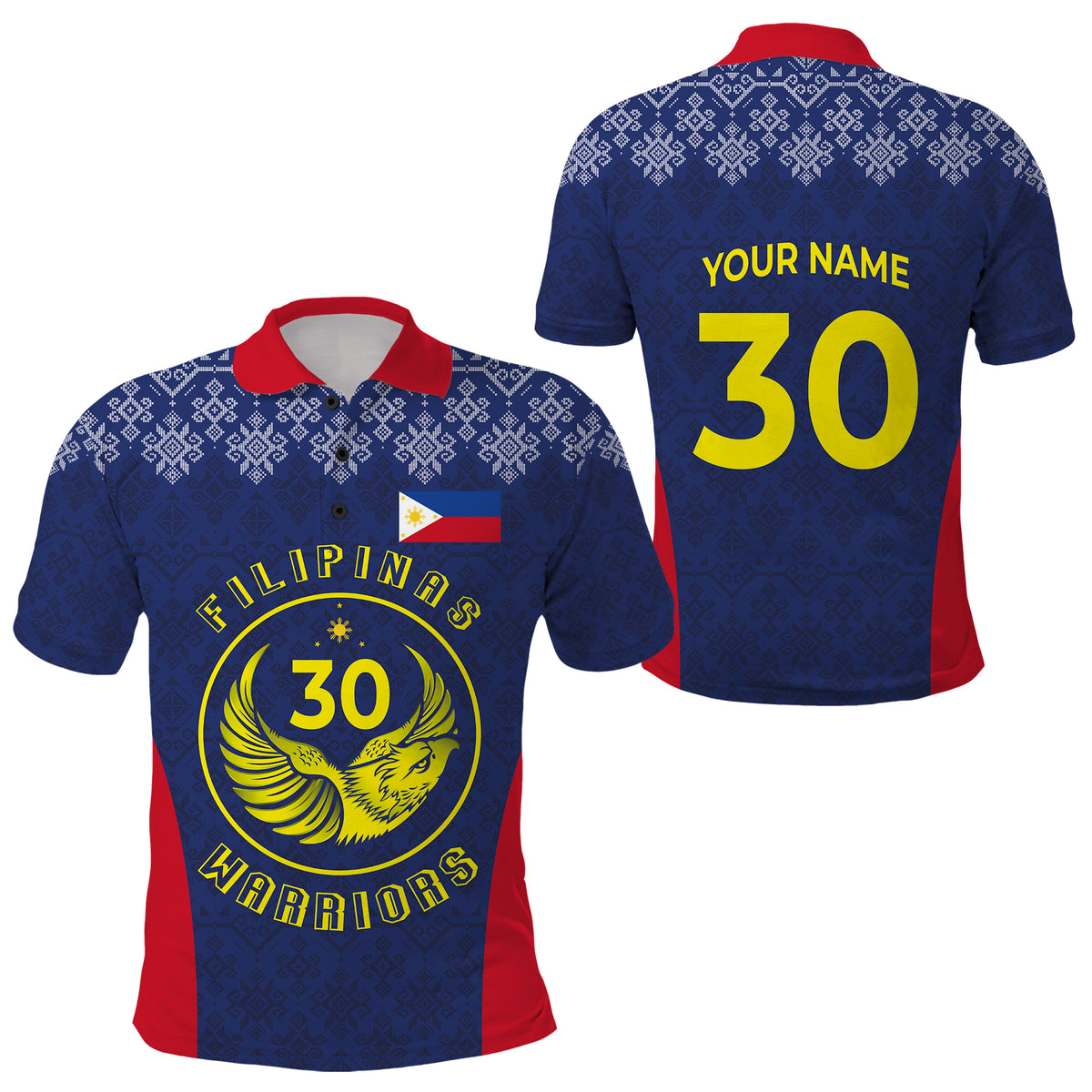 Philippines Basketball Polo Shirt Pilipinas Warriors Blue Color LT03 Blue - Polynesian Pride