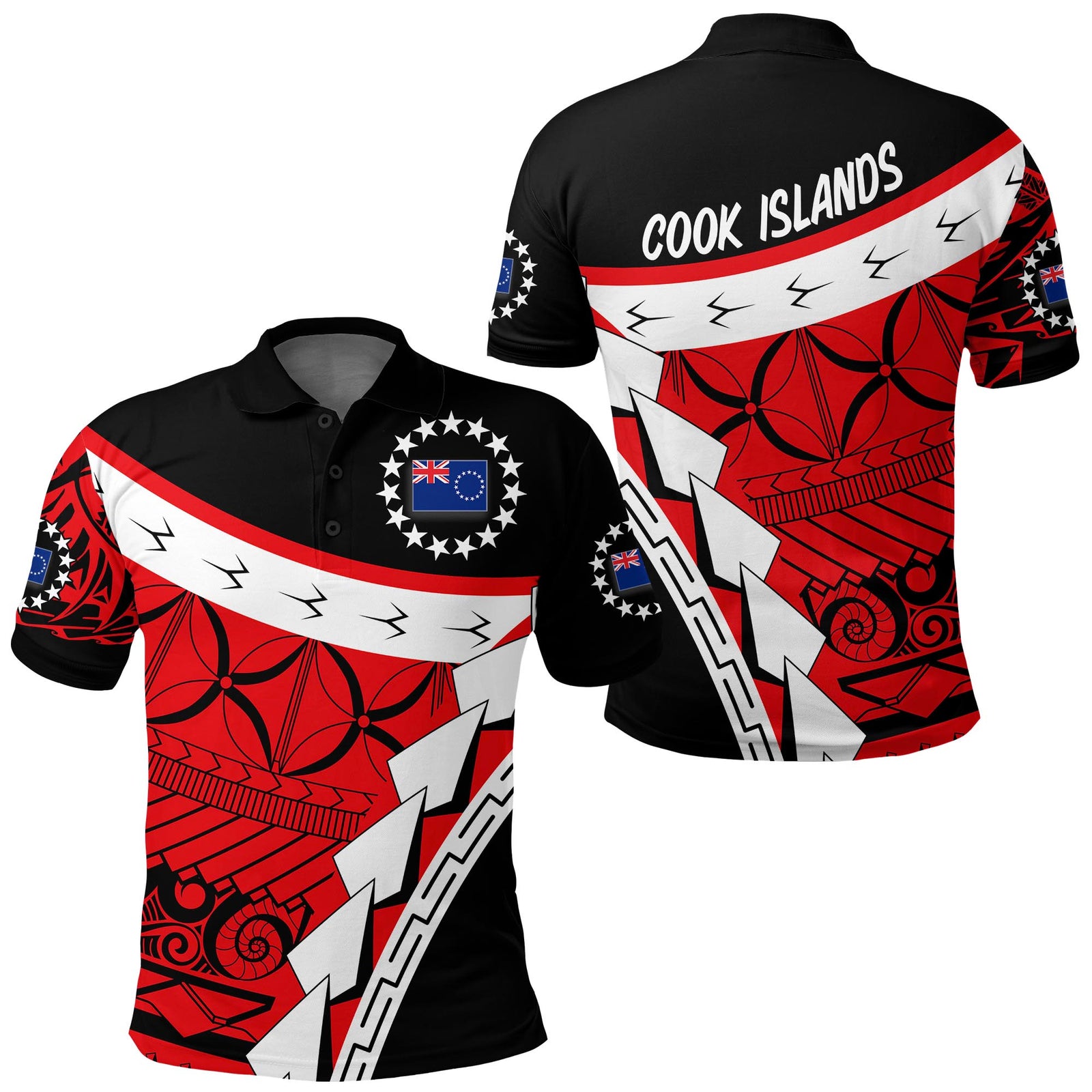 Proud Of Cook Islands Polo Shirt Special LT7 Red - Polynesian Pride