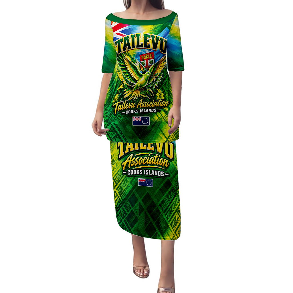 CUSTOMER REQUEST - ropatedr223 - 26/09/2026 - Puletasi - LT03 Long Dress Green - Polynesian Pride