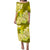 Polynesian Floral Tribal Puletasi Dress Yellow LT9 - Polynesian Pride