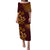 Hawaii Summer Puletasi Dress Mix Polynesian Brown LT6 Long Dress Brown - Polynesian Pride