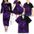Polynesian Matching Outfit For Family Plumeria Flowers Off Shoulder Long Sleeve Dress Hawaiian Shirt Polynesian Tribal Purple Vibe LT9 - Polynesian Pride