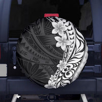 Hawaii Aloha Spare Tire Cover Plumeria Vintage - Gray Version LT7 No hole Gray - Polynesian Pride