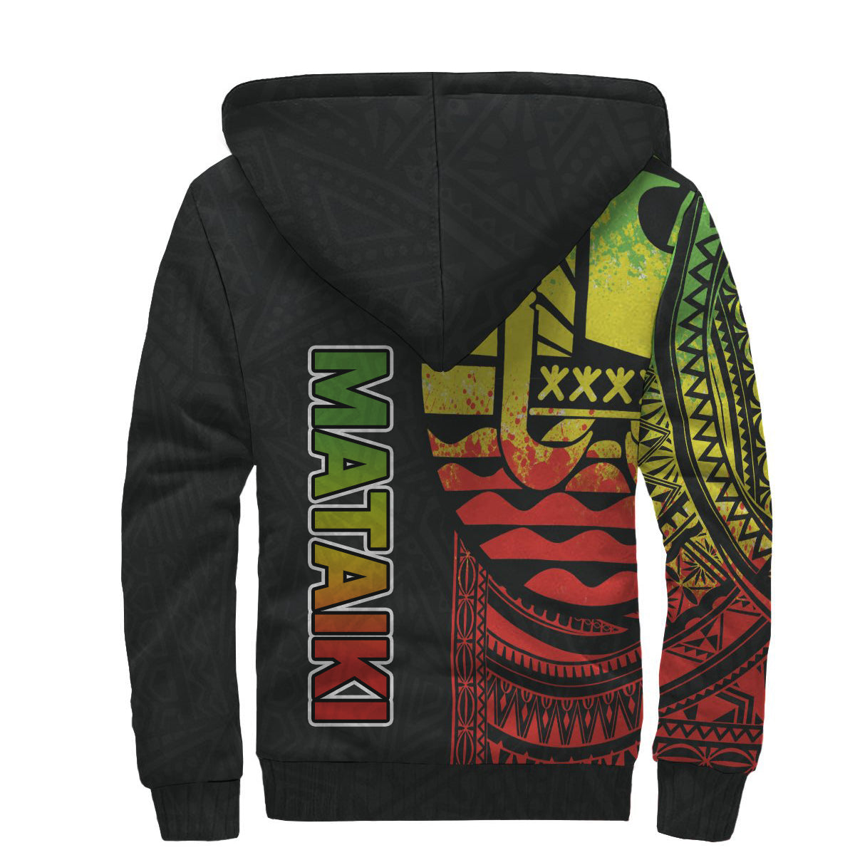 Tahiti (MATAIKI) Polynesian Sherpa Hoodie - Reggae Line RLT9 - Polynesian Pride