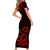 Hawaii Summer Couples Matching Outfits Combo Bodycon Dress And Hawaii Shirt Mix Polynesian Black-Red LT6 - Polynesian Pride