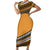 Polynesian Couples Matching Outfits Combo Bodycon Dress And Hawaii Shirt Simple Gold No.1 LT6 - Polynesian Pride