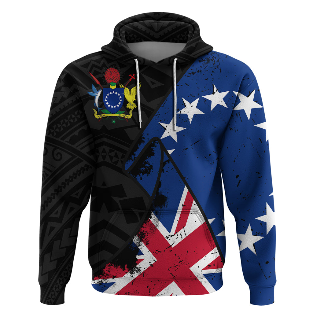 Cook Islands Special Grunge Flag Pullover Hoodie - Polynesian Pride