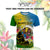 Custom Photo Malampa Fiji Day T Shirt Together We Grow Coat Of Arms Tropical Flowers CTM14 - Polynesian Pride