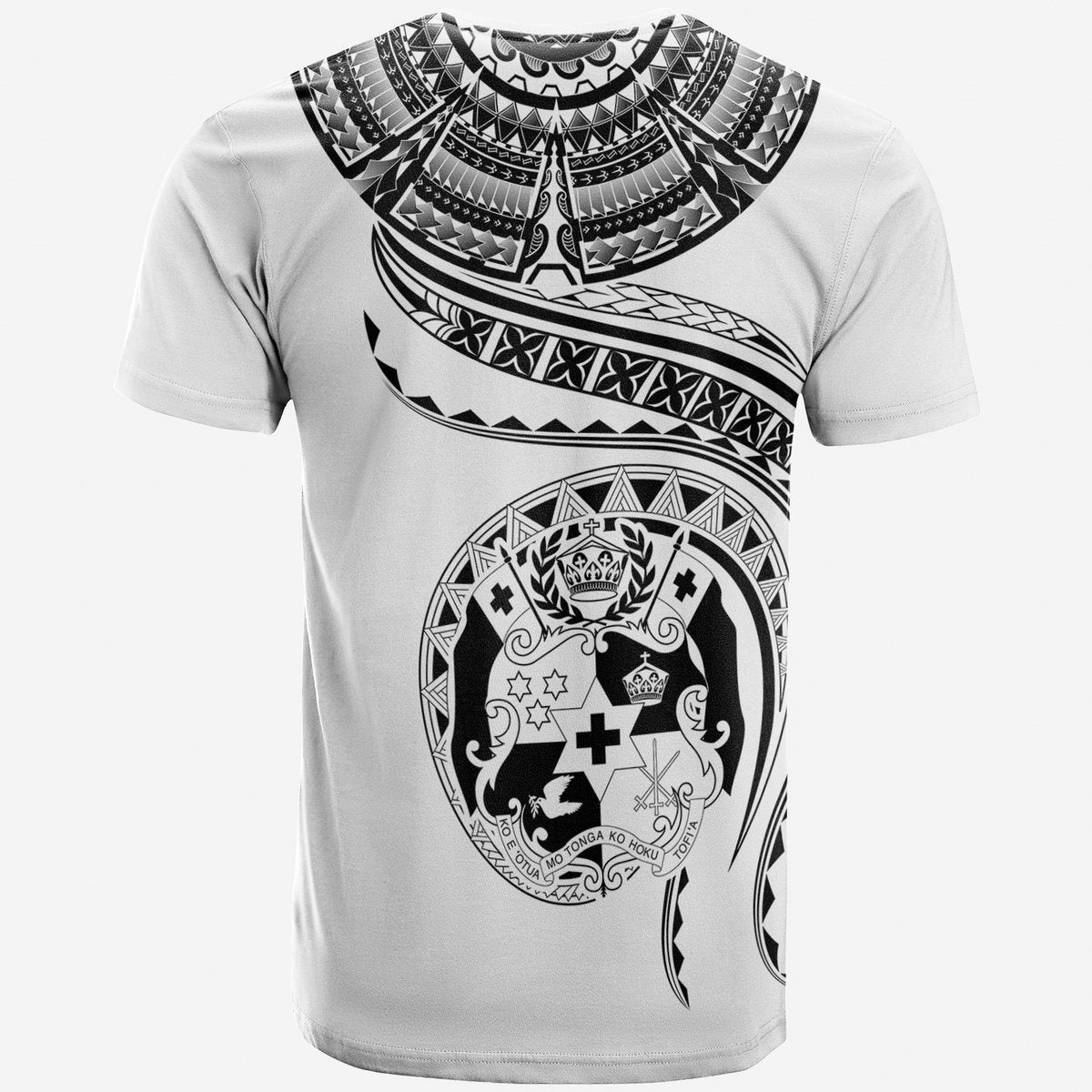 (TOKO ofA) Tonga Polynesian T Shirt Tonga Waves White LT13 - Polynesian Pride