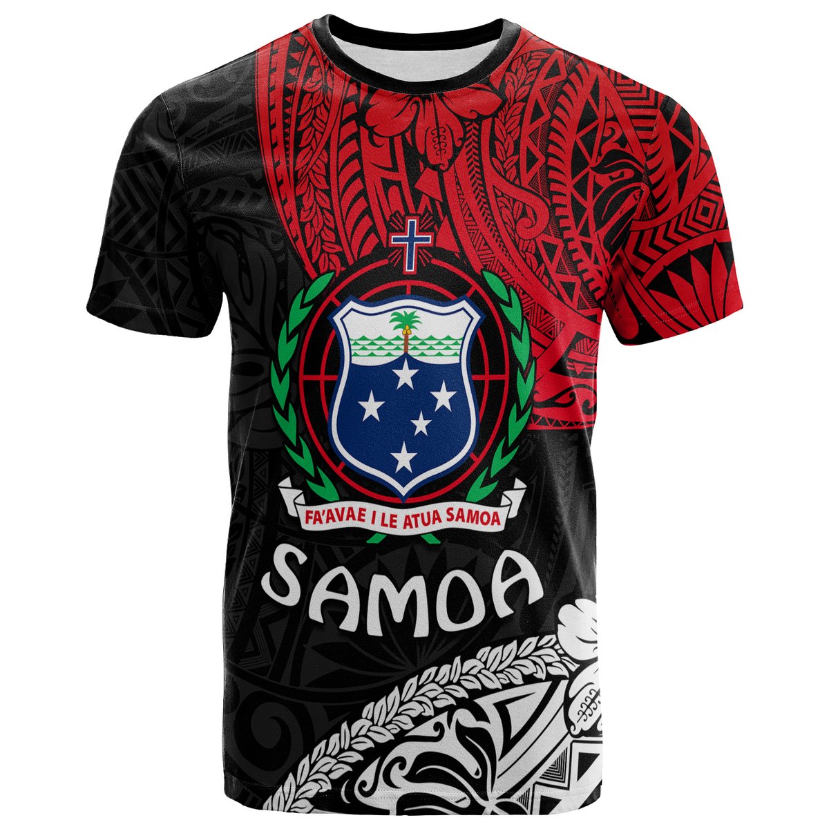 Samoa T Shirt Beloved Samoan Mix Polynesian Pattern LT13 Unisex Red - Polynesian Pride