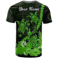 Custom New Caledonia Valentine Couple T Shirt My Sunshine Polynesia Turtle Green LT14 - Polynesian Pride