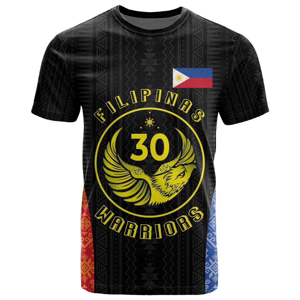 Philippines Basketball T Shirt Pilipinas Warriors Black Color LT03 Black - Polynesian Pride