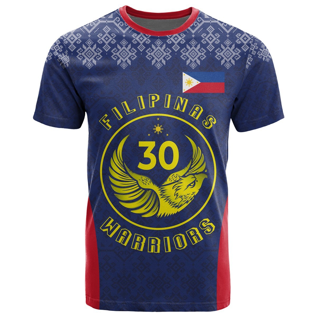 Philippines Basketball T Shirt Pilipinas Warriors Blue Color LT03 Blue - Polynesian Pride