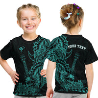 (Custom Personalised) Hawaii Polynesian T Shirt Kid Ukulele Turquoise LT13 Youth XL Size14 - Polynesian Pride