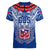 Custom Samoa Rugby V-Neck T Shirt Custom Text And Number With Toa Samoa, Manu Samoa And Manu Samoa 7s Logo CTM14 - Polynesian Pride