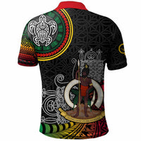 Vanuatu Seal Polo Shirt with Mutis En Atan Patterns RLT9 - Polynesian Pride