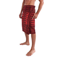 All Red Tonga Malo e lelei Lavalava Vintage Ngatu Tribal Pattern LT9 - Polynesian Pride