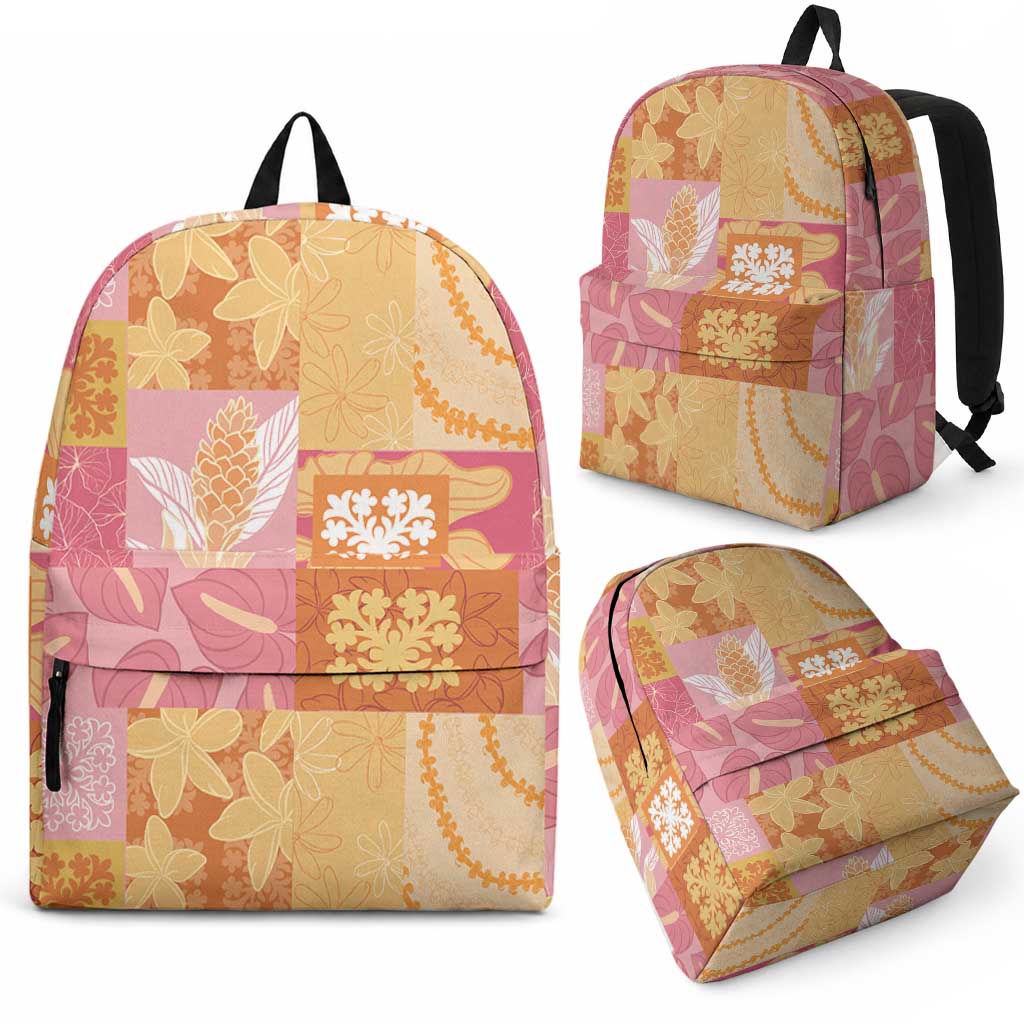 Aloha Hawaii Quilt Floral Patchwork Style Backpack