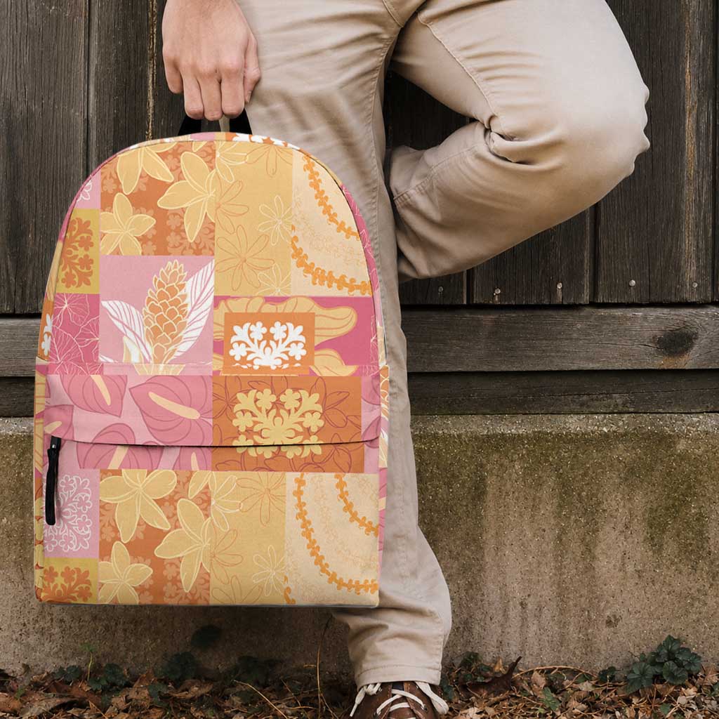 Aloha Hawaii Quilt Floral Patchwork Style Backpack