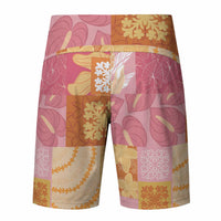 Aloha Hawaii Quilt Floral Patchwork Style Board Shorts