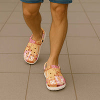 Aloha Hawaii Quilt Floral Patchwork Style Clogs Shoes
