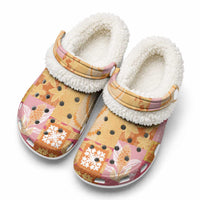 Aloha Hawaii Quilt Floral Patchwork Style Fleece Clogs