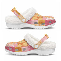 Aloha Hawaii Quilt Floral Patchwork Style Fleece Clogs