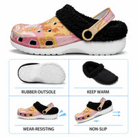 Aloha Hawaii Quilt Floral Patchwork Style Fleece Clogs