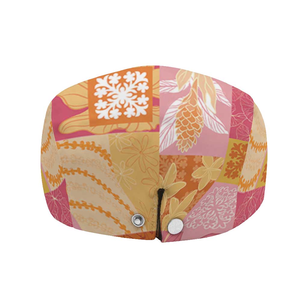 Aloha Hawaii Quilt Floral Patchwork Style Jeff Hat