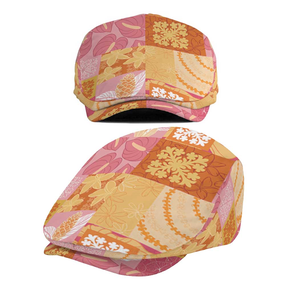 Aloha Hawaii Quilt Floral Patchwork Style Jeff Hat