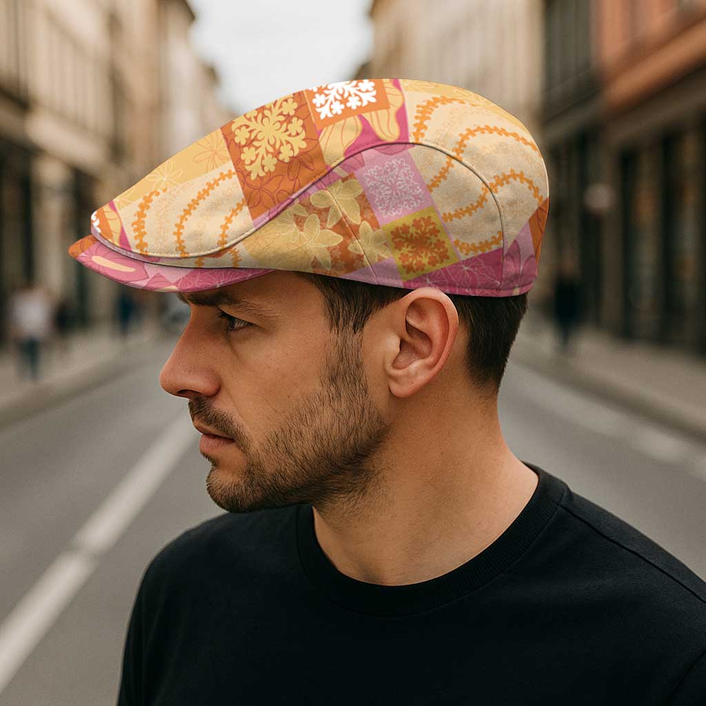 Aloha Hawaii Quilt Floral Patchwork Style Jeff Hat
