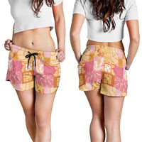 Aloha Hawaii Quilt Floral Patchwork Style Shorts for Women