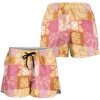 Aloha Hawaii Quilt Floral Patchwork Style Shorts for Women