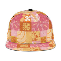 Aloha Hawaii Quilt Floral Patchwork Style Snapback Cap