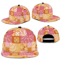 Aloha Hawaii Quilt Floral Patchwork Style Snapback Cap