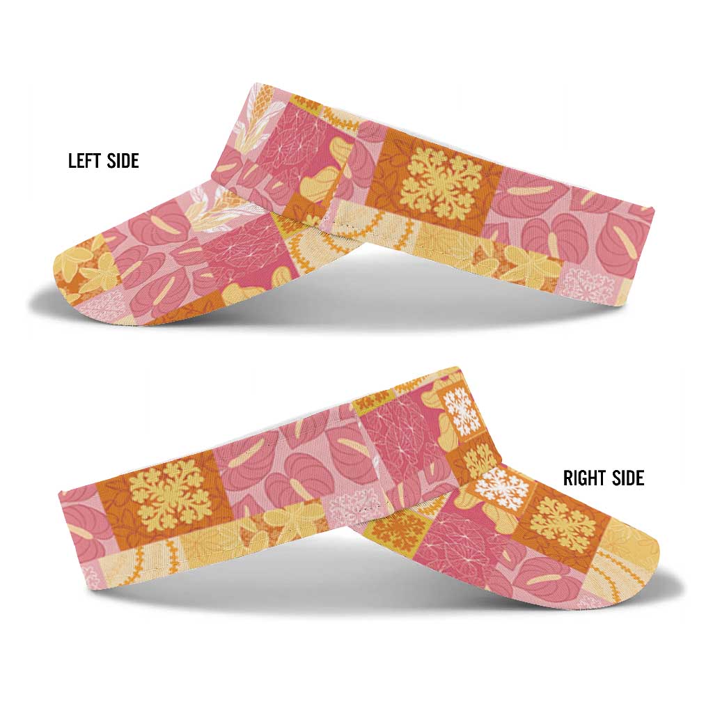 Aloha Hawaii Quilt Floral Patchwork Style Sun Visor Cap