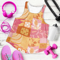 Aloha Hawaii Quilt Floral Patchwork Style Women Racerback Tank